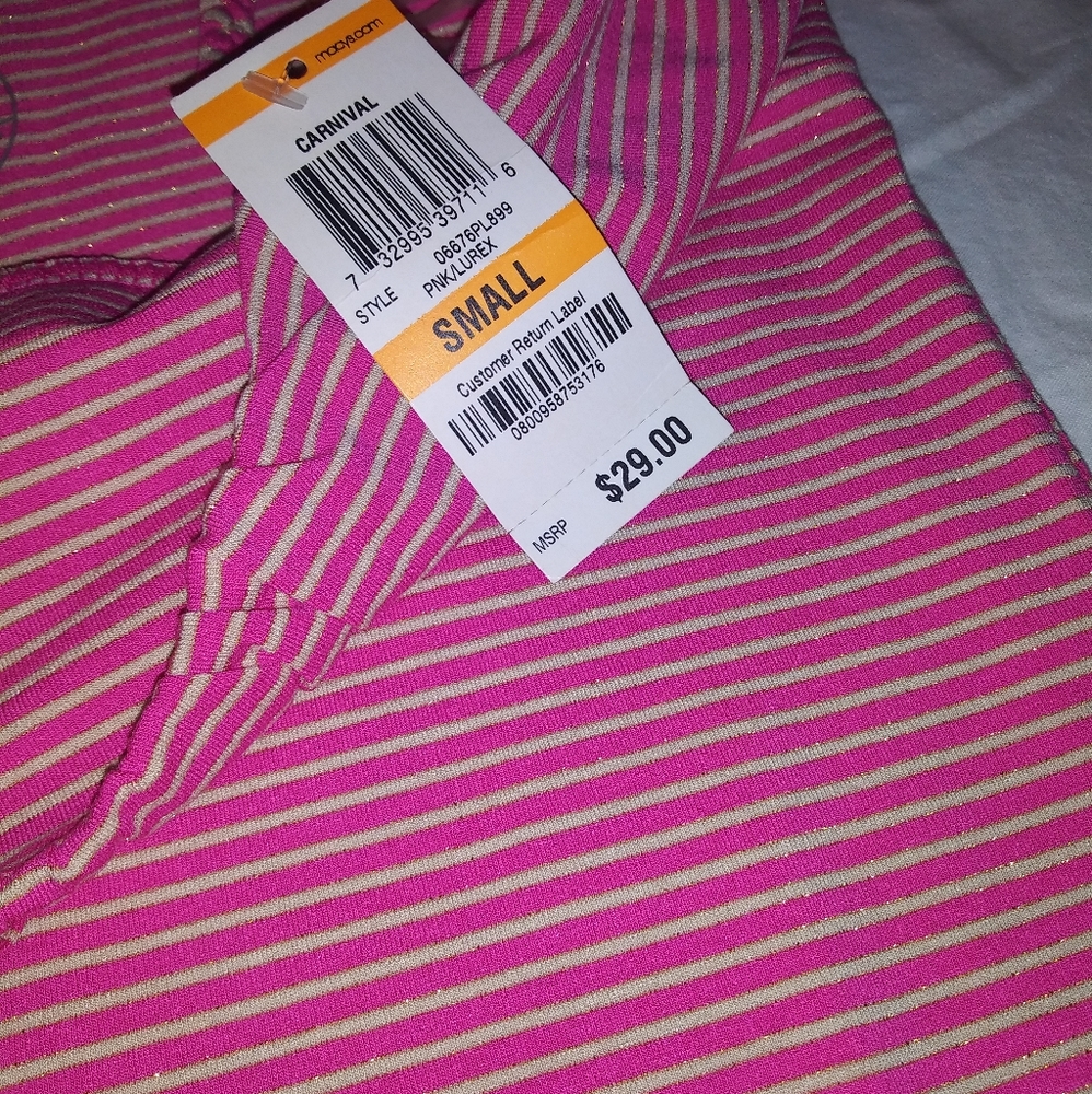 INC pink lurex tank size small womens pink - Picture 6 of 6